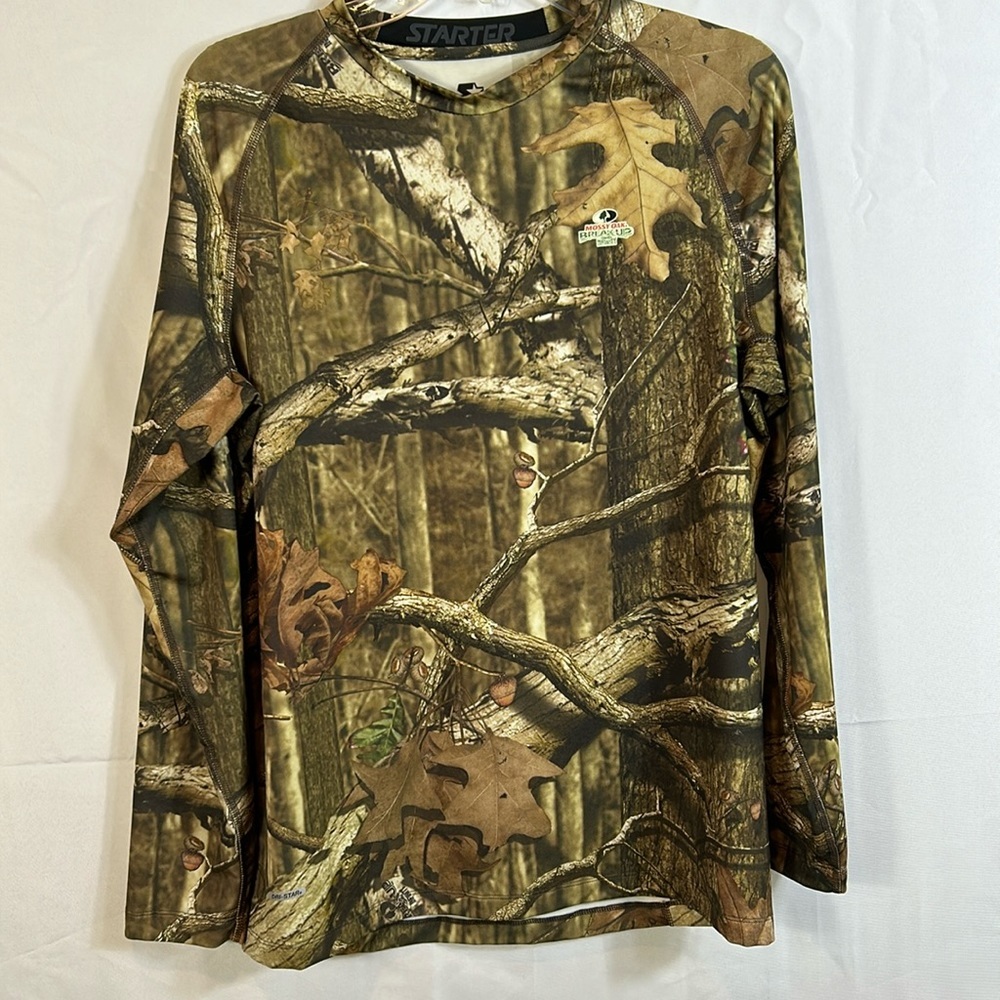 Mossy Oak Starter Shirt Size Large New, Mesh Sides Camo Print